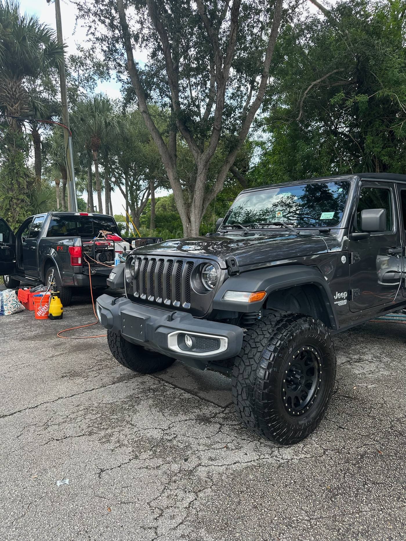 Grey Jeep Wrangler after full mobile detail