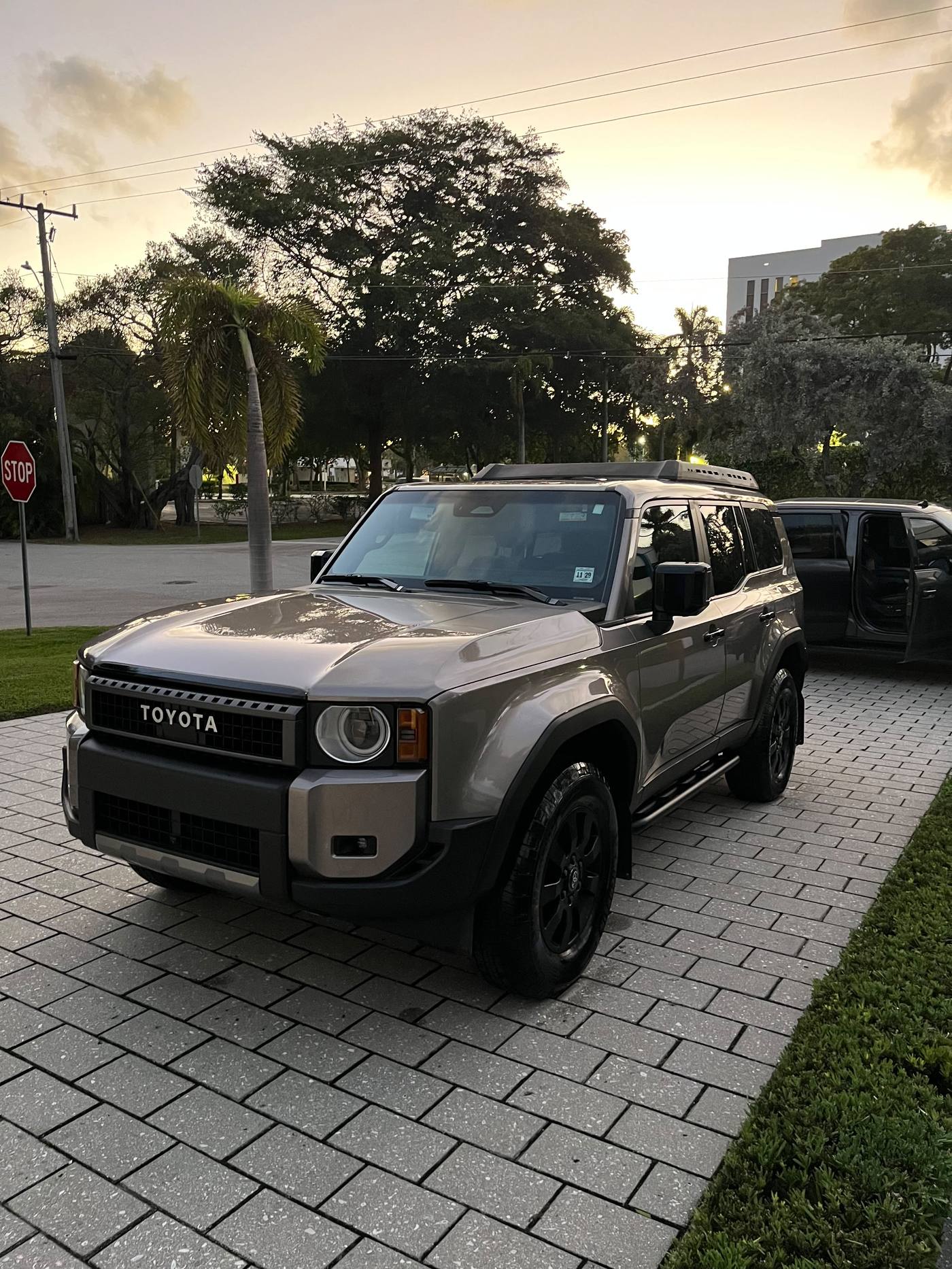 Grey Toyota Land Cruiser after mobile detailing, driveway service